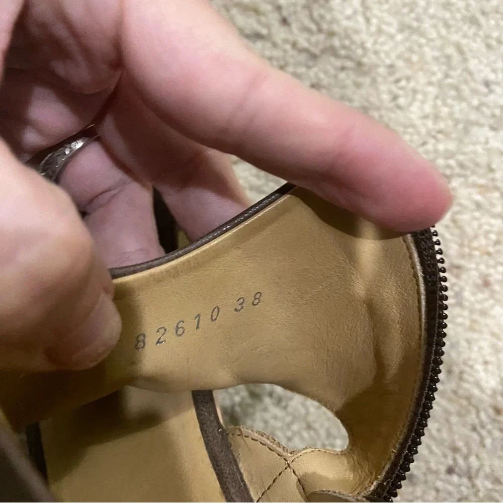 Coclico Mosaic Cork Wedge Sandals Size 38 / 7.5 Brown